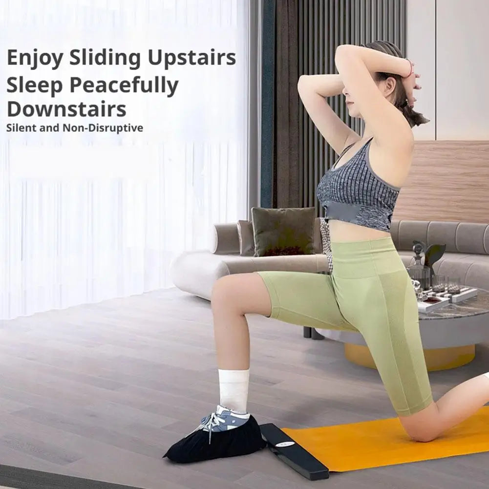 Professional Skating Slide Board for Speed Skating Training Home Skiing Simulator Fitness Gliding Mat for Core Leg Exercise