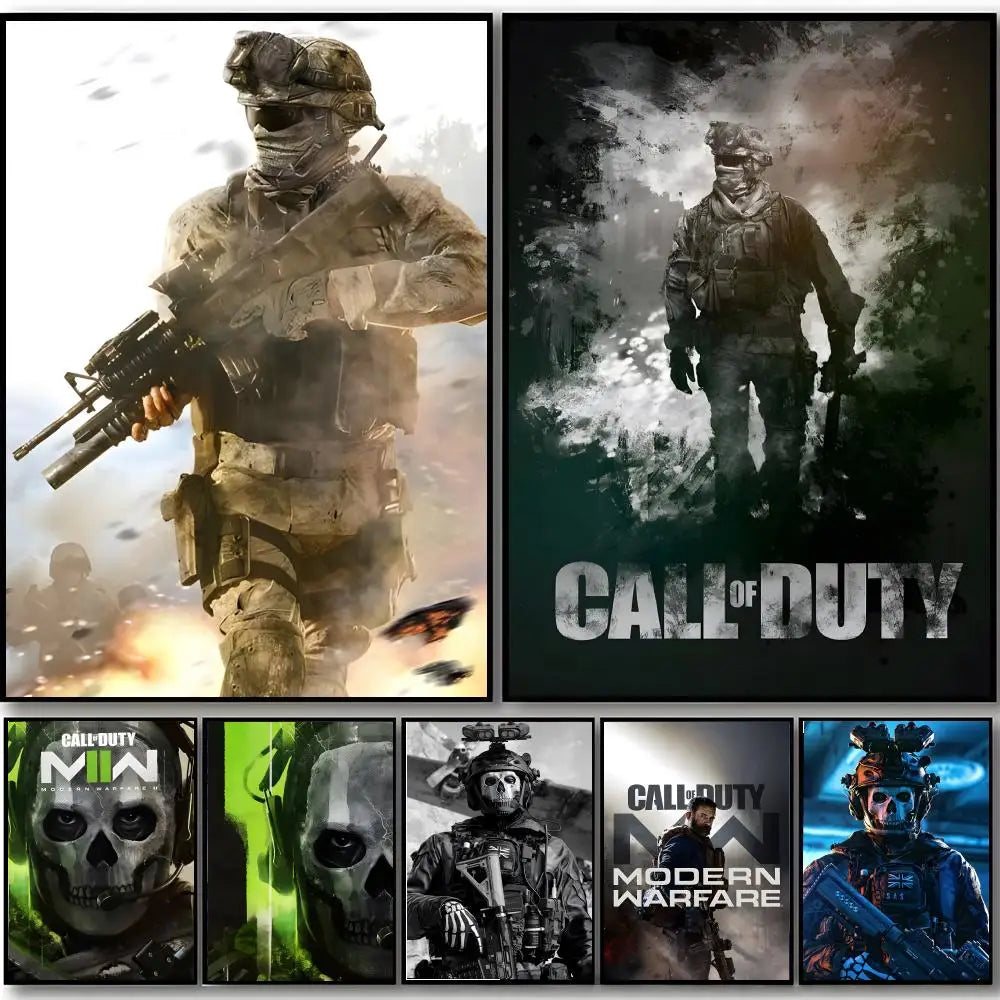 Intense Call of Duty Modern Warfares Poster HD art sticky wall waterproof home bedroom bar aesthetic decoration