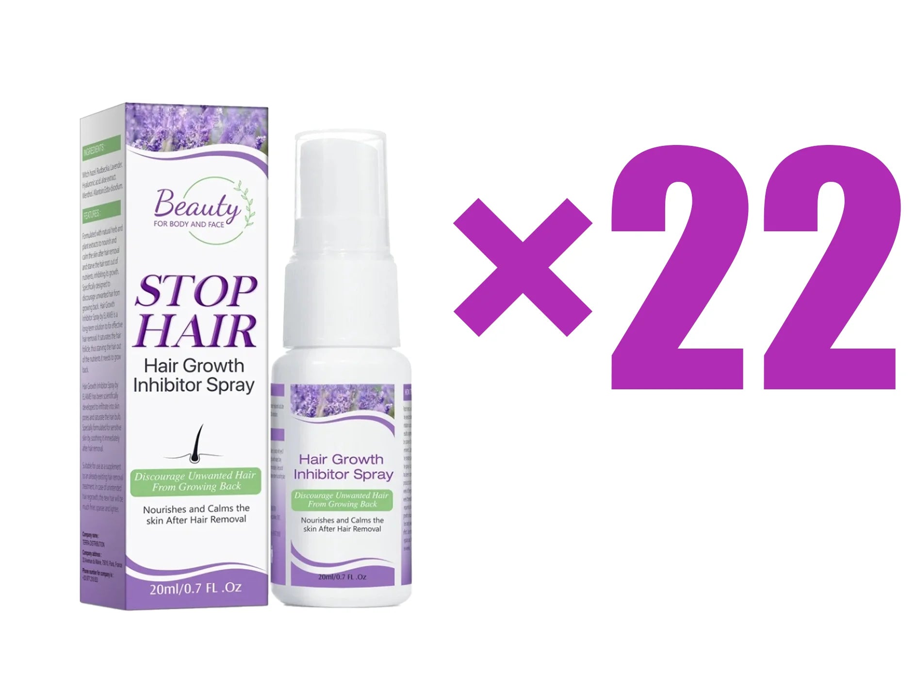 Permanant Hair Growth Removal Inhibitor Spray Beard Bikini Intimate Legs Body Armpit Painless Facial Stop Hair