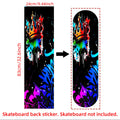 1 piece skateboard trend decorative sticker, creative personality cool self-adhesive four-wheel skateboard sticker, easy tostick