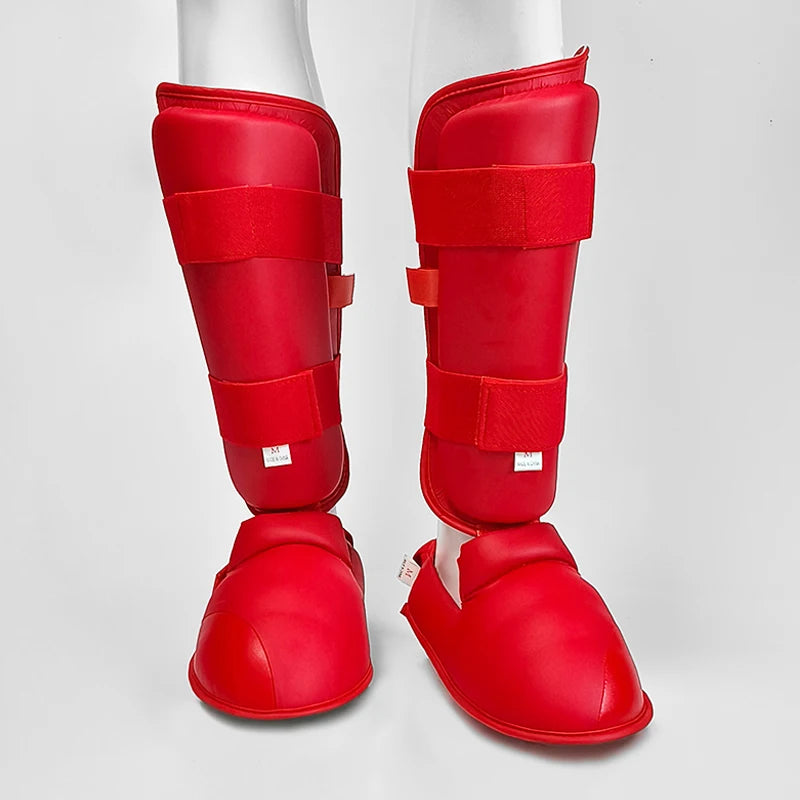 Karate Sparring Gear Set Leg Hand Protector karate Shin Guard Palm Boxing Gloves Sock Shoes MMA Training Adult Child