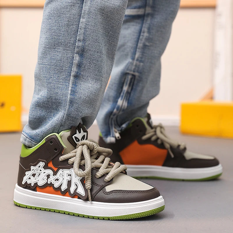 Men‘s Skateboarding Shoes Fashion Cushioning Non-slip Sport Shoes Comfortable Men Casual Shoes Platform Student Walking Sneakers
