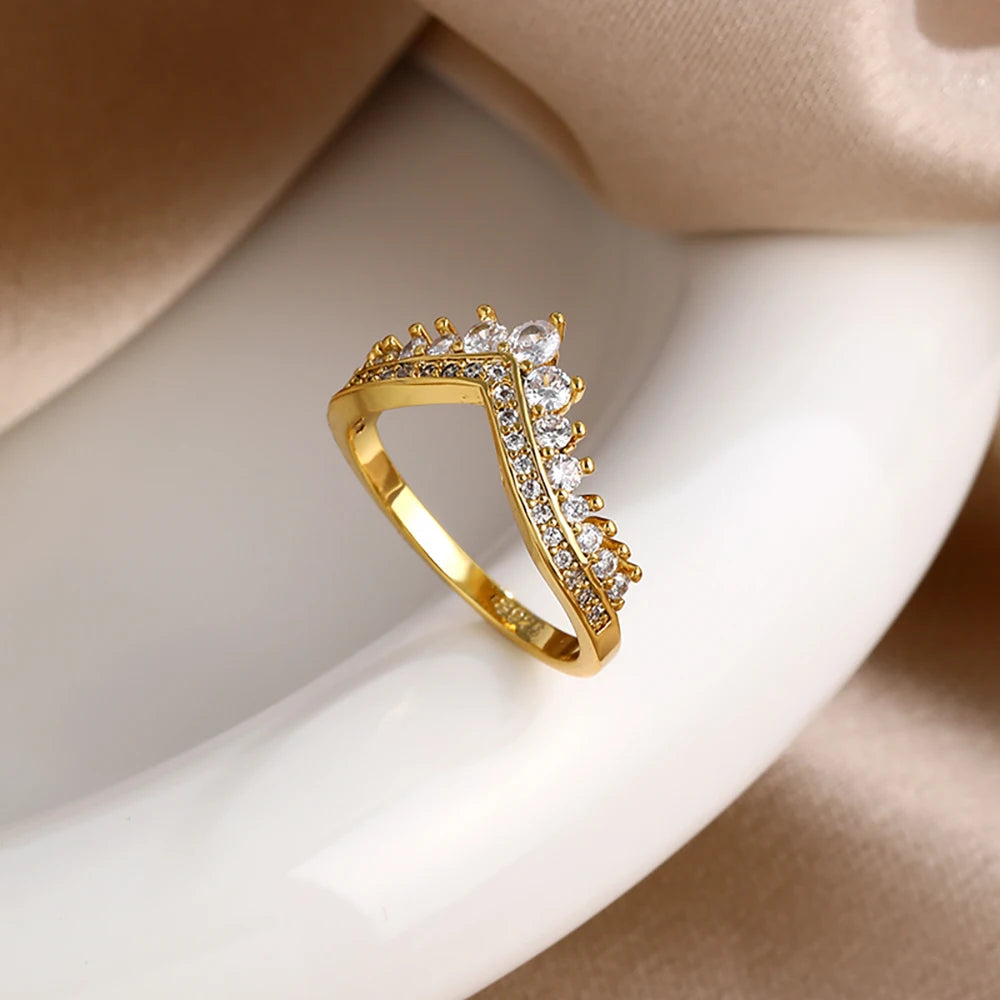 925 Sterling Silver gilding Rings Gold Color Sparking Popular LOVE Wedding Ring Certified Women Engagement Jewelry Anniversary