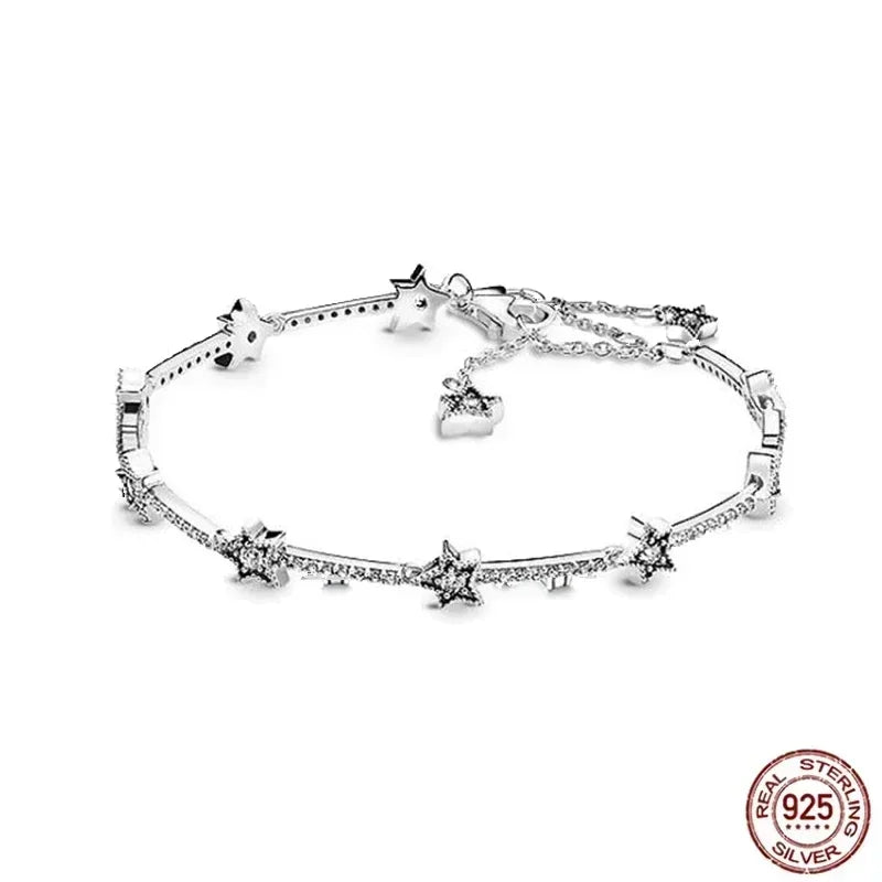 New 925 sterling silver sparkling exquisite women's and men's charm jewelry Valentine's Day surprise European gift