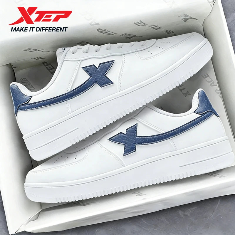 Xtep Skateboarding Shoes For Men Trendy Street Style Fashion Low Top Thick Sole Durability Comfortable Jogging Shoe 874119319851