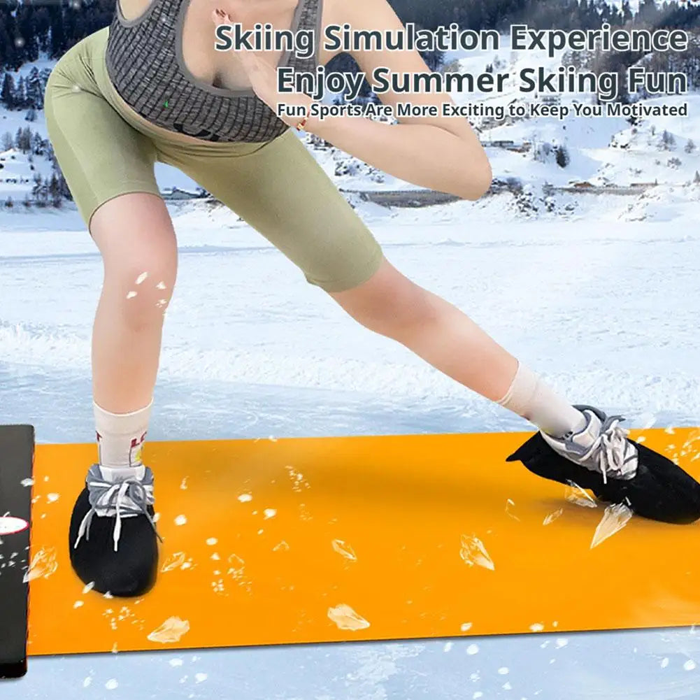 Professional Skating Slide Board for Speed Skating Training Home Skiing Simulator Fitness Gliding Mat for Core Leg Exercise