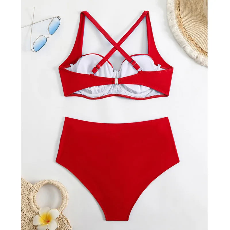 Sexy Bikinis New Swimsuits Underwire Women Swimwear Push Up Female Beach Swim Wear Bathing Suit Brazilian Bikini Set Pool Bather