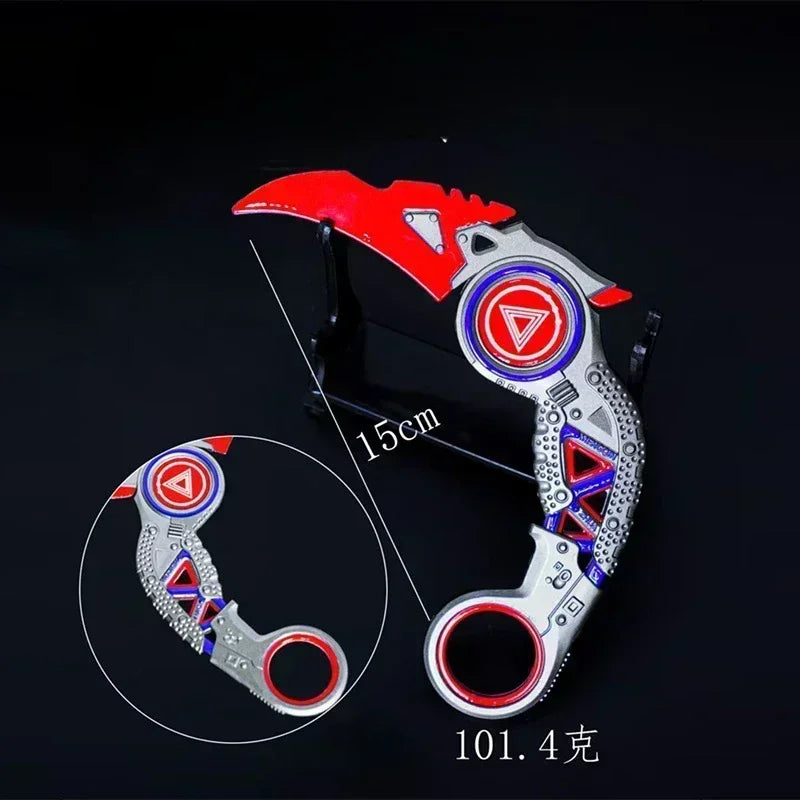 15cm/5.91in APEX Heirloom Raptor Claws Model Game Periphery Full Metal Blunt Karambit Knives Desktop Decoration Crafts Toys Gift