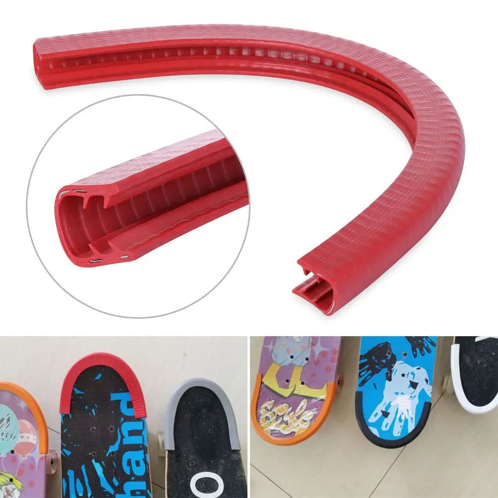 Skateboard Deck Guards Protector U Channel Design Rubber and Steel Fashion Bumpers Bump Longboard Dance Board Crash Rubber Strip
