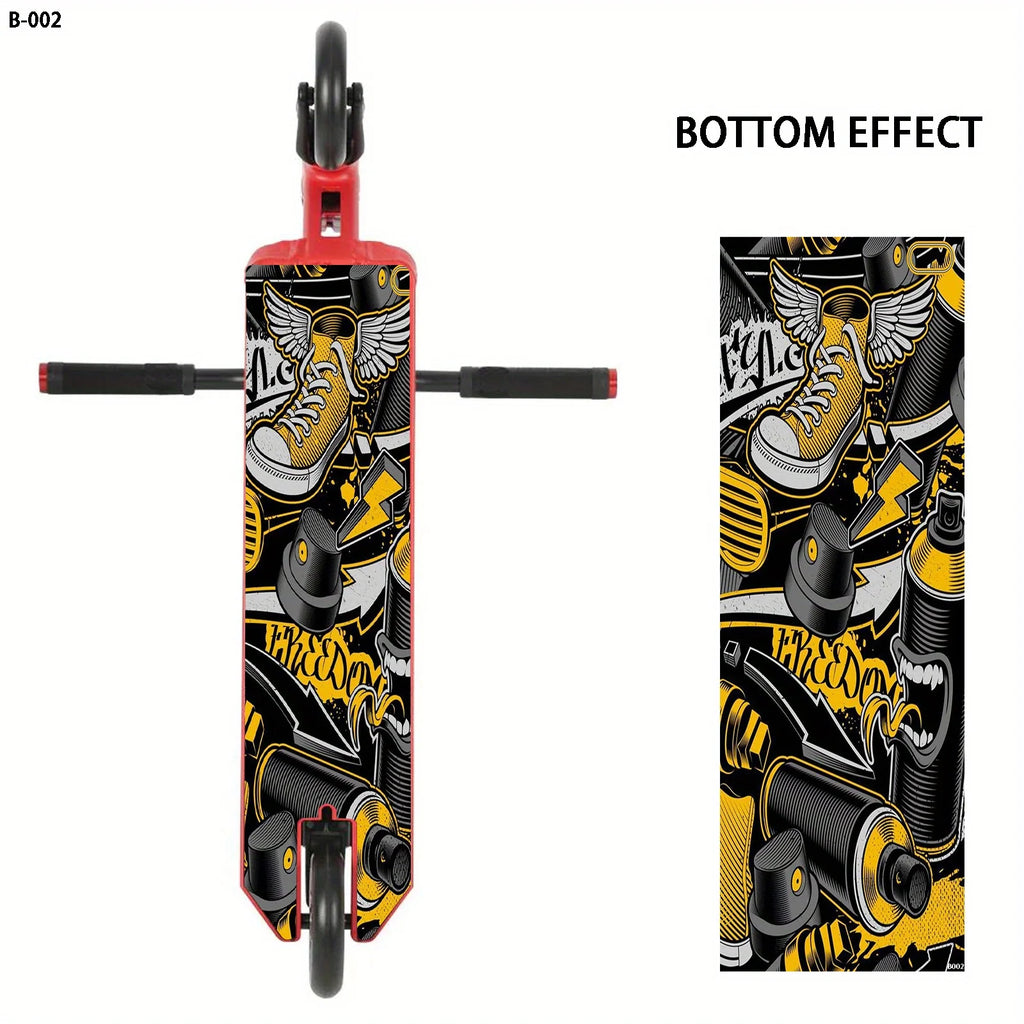 1 large trend retro style pattern scooter sticker, scooter sticker, DIY decorative sticker/skateboard body personalized DIY