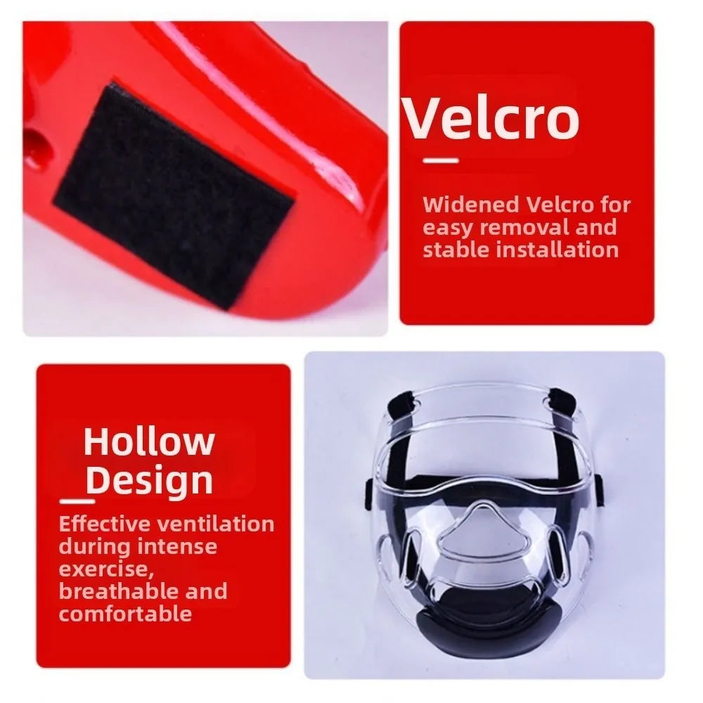 Head Protection Taekwondo Helmet Gear Portable PU Material Muay Thai Helmet Seamless One-Time Molding Kickboxing Helmet Fitness