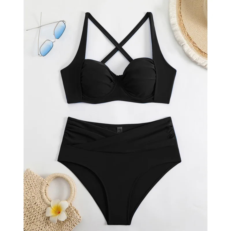 Sexy Bikinis New Swimsuits Underwire Women Swimwear Push Up Female Beach Swim Wear Bathing Suit Brazilian Bikini Set Pool Bather
