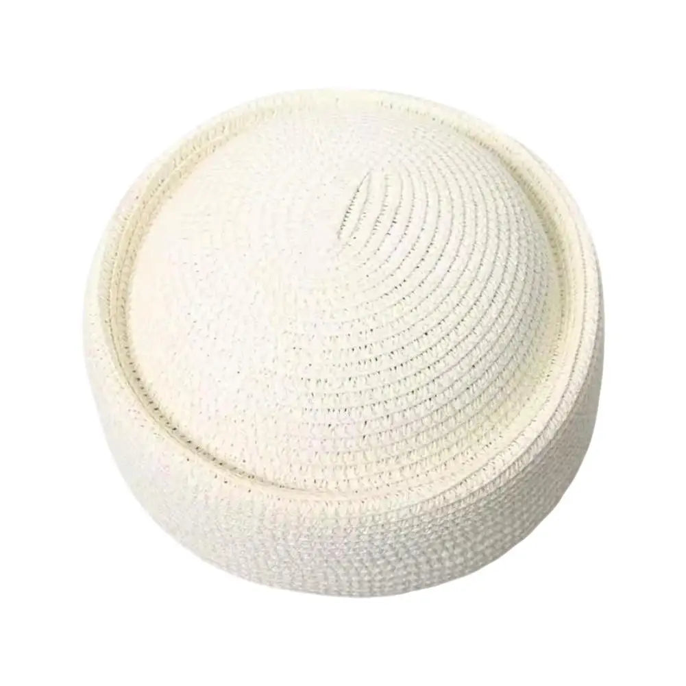 Retro Artistic Painter Breathable Straw Hat 2026 New Summer Beret Sun Hats Fashion Women Circle Concave Straw Sun Hats
