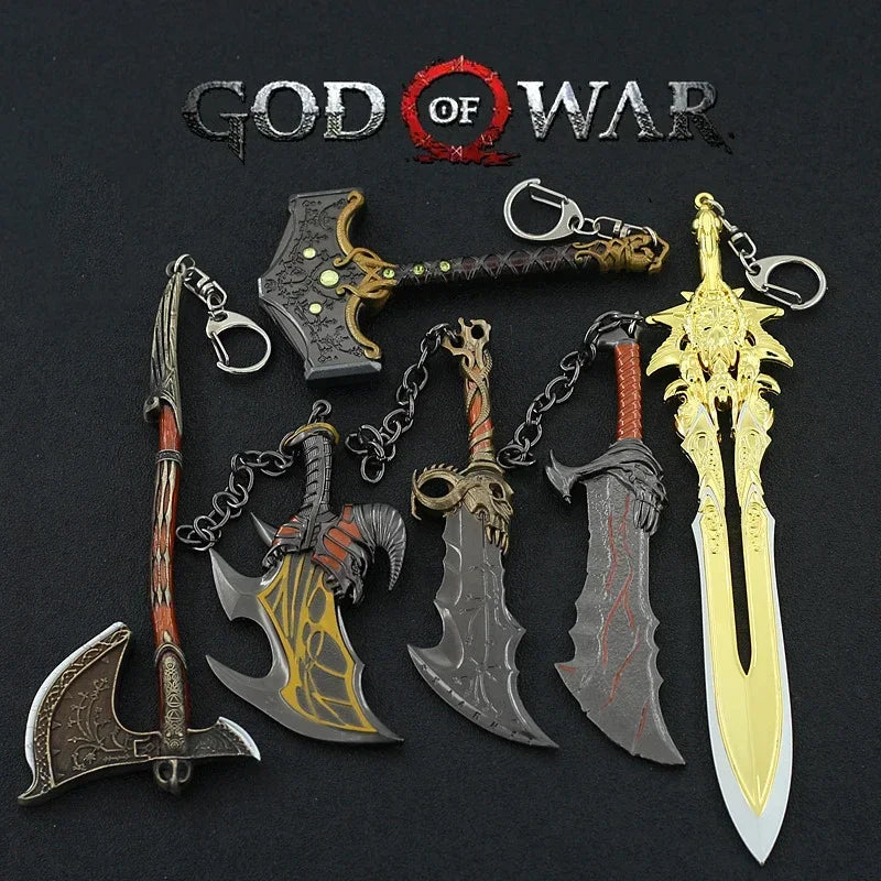 God of War Leviathan Ax Kratos Blades of Chaos Metal cool  Model Ghost of Spart Toy Katana Weapons Samurai Sword collections