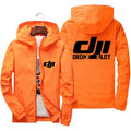 Men's Bomber Hooded DJI Drone Pilot Casual Thin Windbreaker Jackets Coat Male Outwear Sports Windproof Clothing Large Size 7XL