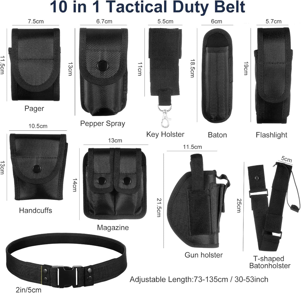Police Security Duty Belts Correctional Officers Ultility Cop Costume Belt Law Enforcement for Women Men Hunting