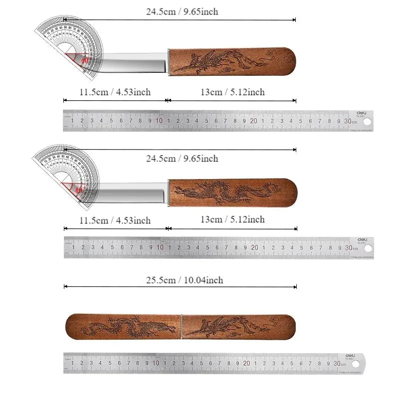 Dragon and Phoenix double knife, kitchen knife, sharp, high hardness, portable chef knife KR9195