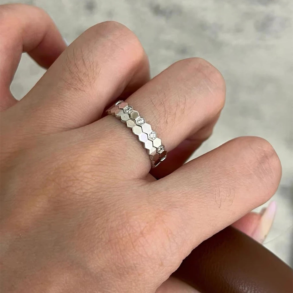 925 Sterling Silver Luxury Jewelry Women's Engagement Ring. Exquisite Wedding Jewelry Accessories, Holiday Gifts