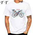 Travel On Gravel Bikepacking Print T-Shirt Summer Men Short Sleeve Funny Bicycle Sport Boy Tops Anatomy Bike Cycling Casual Tees