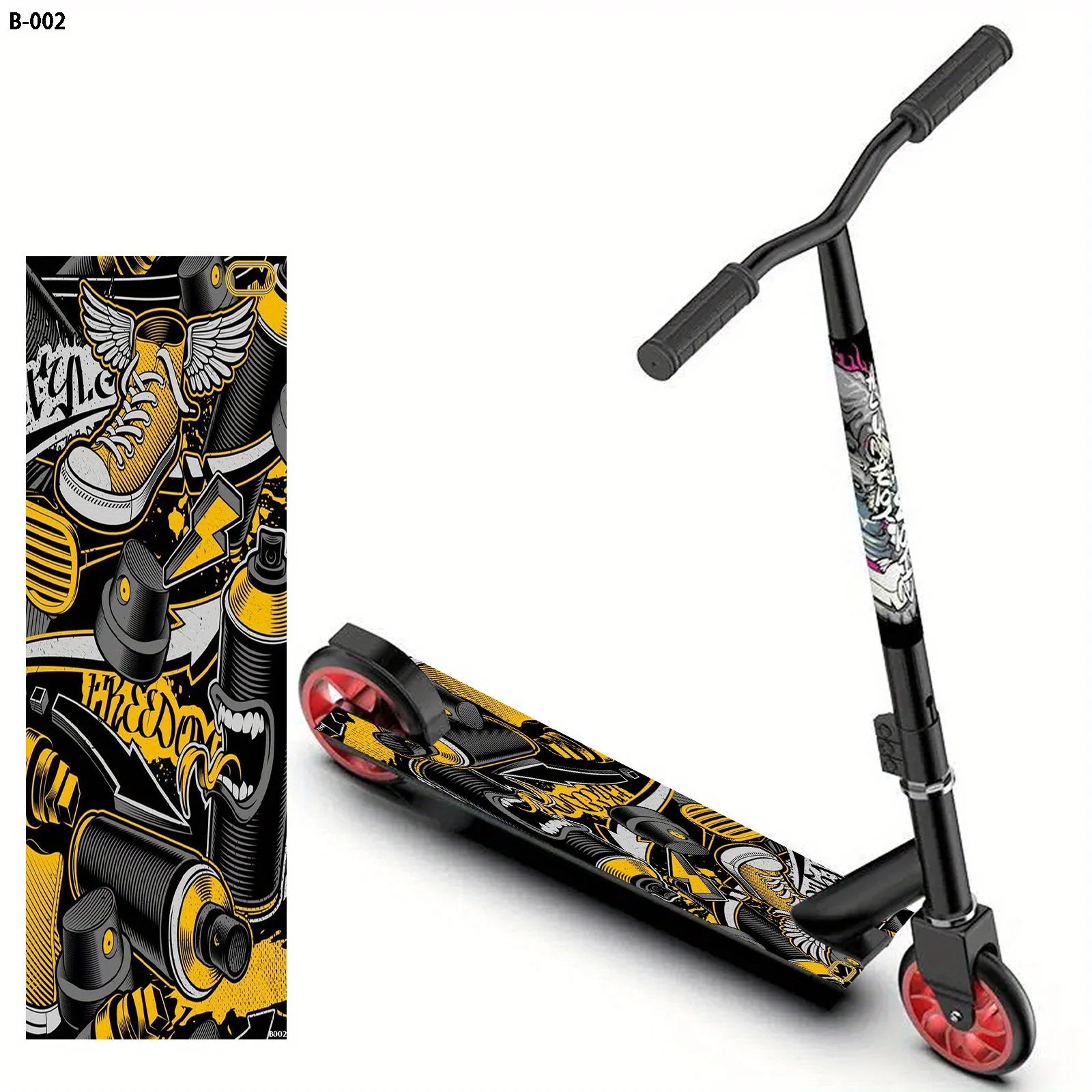 1 large trend retro style pattern scooter sticker, scooter sticker, DIY decorative sticker/skateboard body personalized DIY