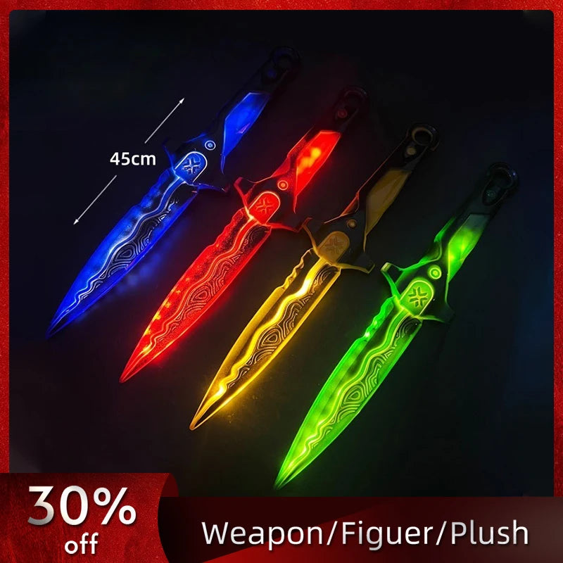 45cm/17.72in Valorant Acrylic Luminous Knife Katana Game Model Props Samurai Cosplay Party Supplies Collectible Outdoor Toy Gift