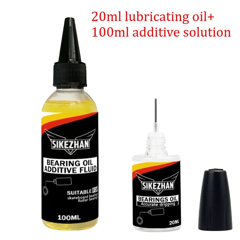 Skateboard Bearing Oil + Additive Fluid Set, Needle‑Tip Lube for Wheels, Smooth Spin, Noise Reduction, Rust Protection