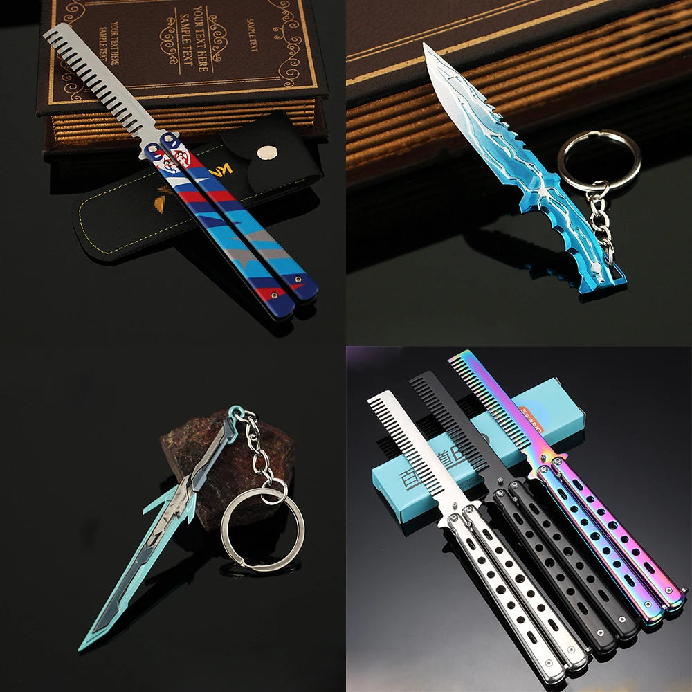 Valorant Yoru's Stylish Butterfly Knife Cosplay CSGO Hero Weapons Smite Knife Champions 2021 Karambit Sovereign Sword Model