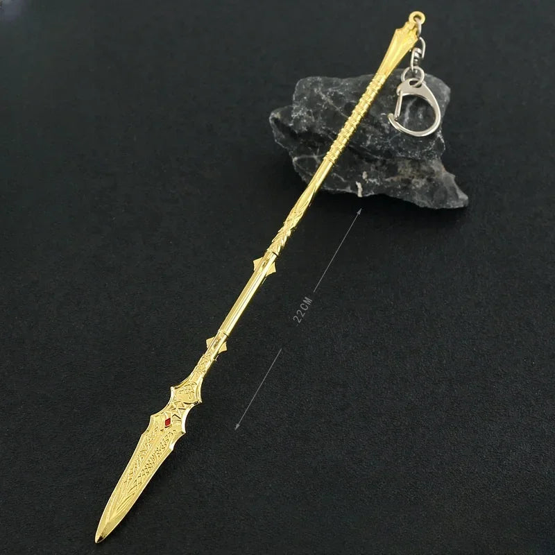 Mini God of War 4 Katana Metal Kratos Athena Sword Blade Olympus Ghost Leviathan Chaos AXE Real Japanese Katana Sabre Anime Toy