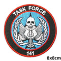 TASK FORCE 141 CODE Call of Duty Ghost Mask Morale Badge Embroidered Patches Armband Tactical Accessory Decorative Stickers