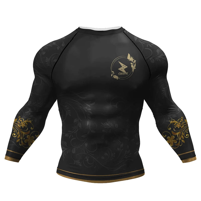 MMA Boxing Rashguard T Shirts+Pants Suit Men's Jiu Jitsu BJJ Boxing Jerseys MMA Compression T-Shirts Muay Thai Shorts Sportsuit