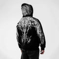 Mens New luminous motorcycle Hoodie Harajuku Dark Streetwear Luminous Magic Sword Graphic Print Hooded Sweatshirt Vintage Unisex