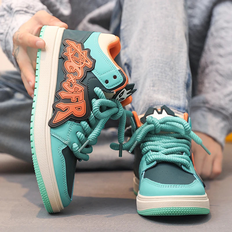 Men‘s Skateboarding Shoes Fashion Cushioning Non-slip Sport Shoes Comfortable Men Casual Shoes Platform Student Walking Sneakers