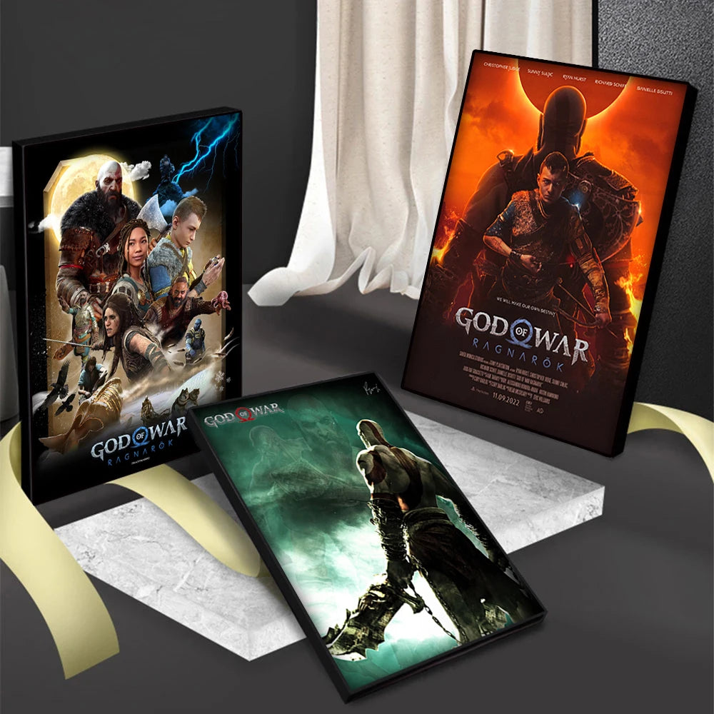 God of War Single Player Game Poster Modern Art Home Decor Canvas Painting Wall Art Aesthetic Kid Room Decor Game Print Posters