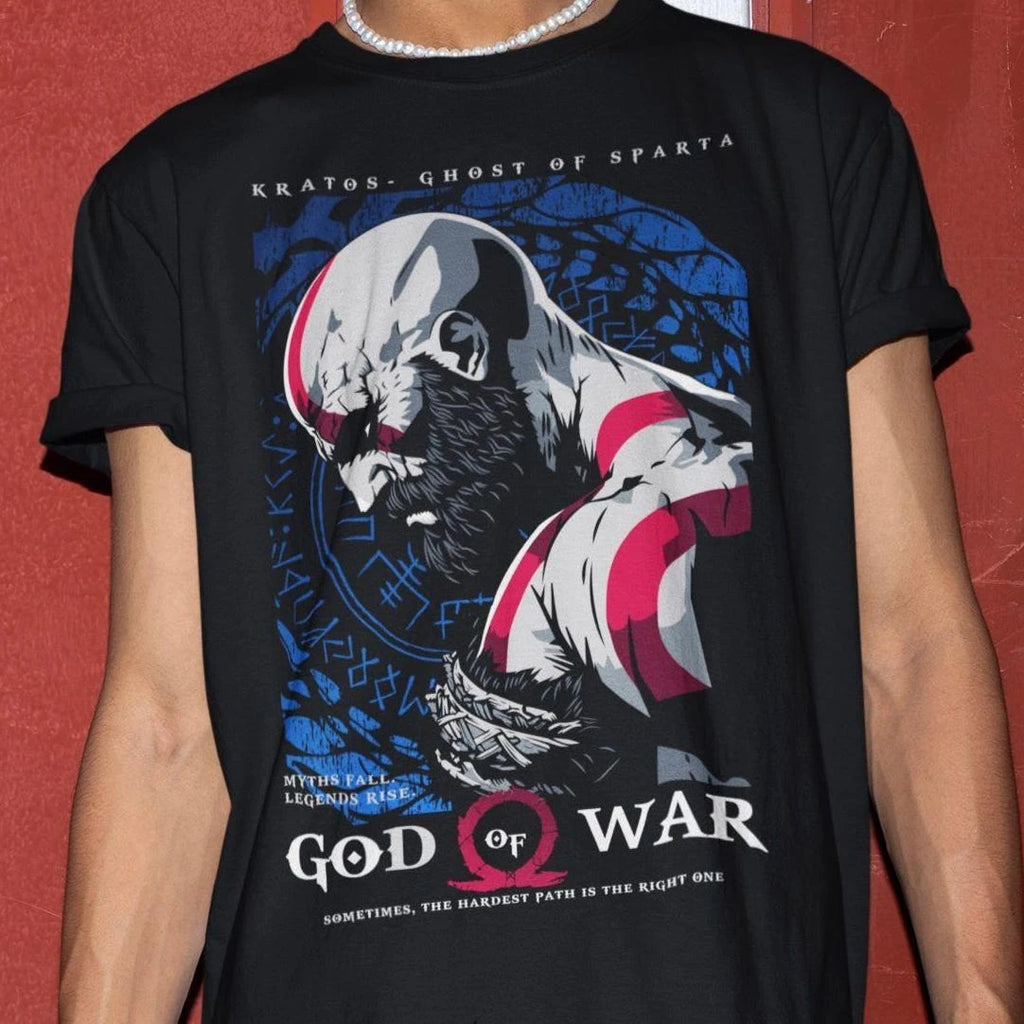 Kratos Ghost of Sparta Shirt Game T-shirt Kratos Merch God of War T-shirt 2026 Summer Men Women Cotton comfortable and casual