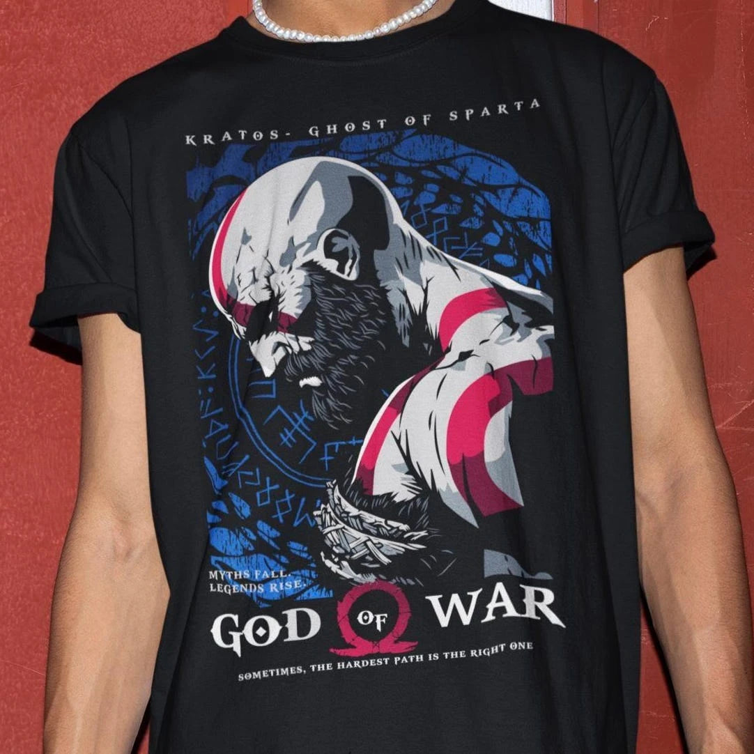 Kratos Ghost of Sparta Shirt Game T-shirt Kratos Merch God of War T-shirt 2026 Summer Men Women Cotton comfortable and casual