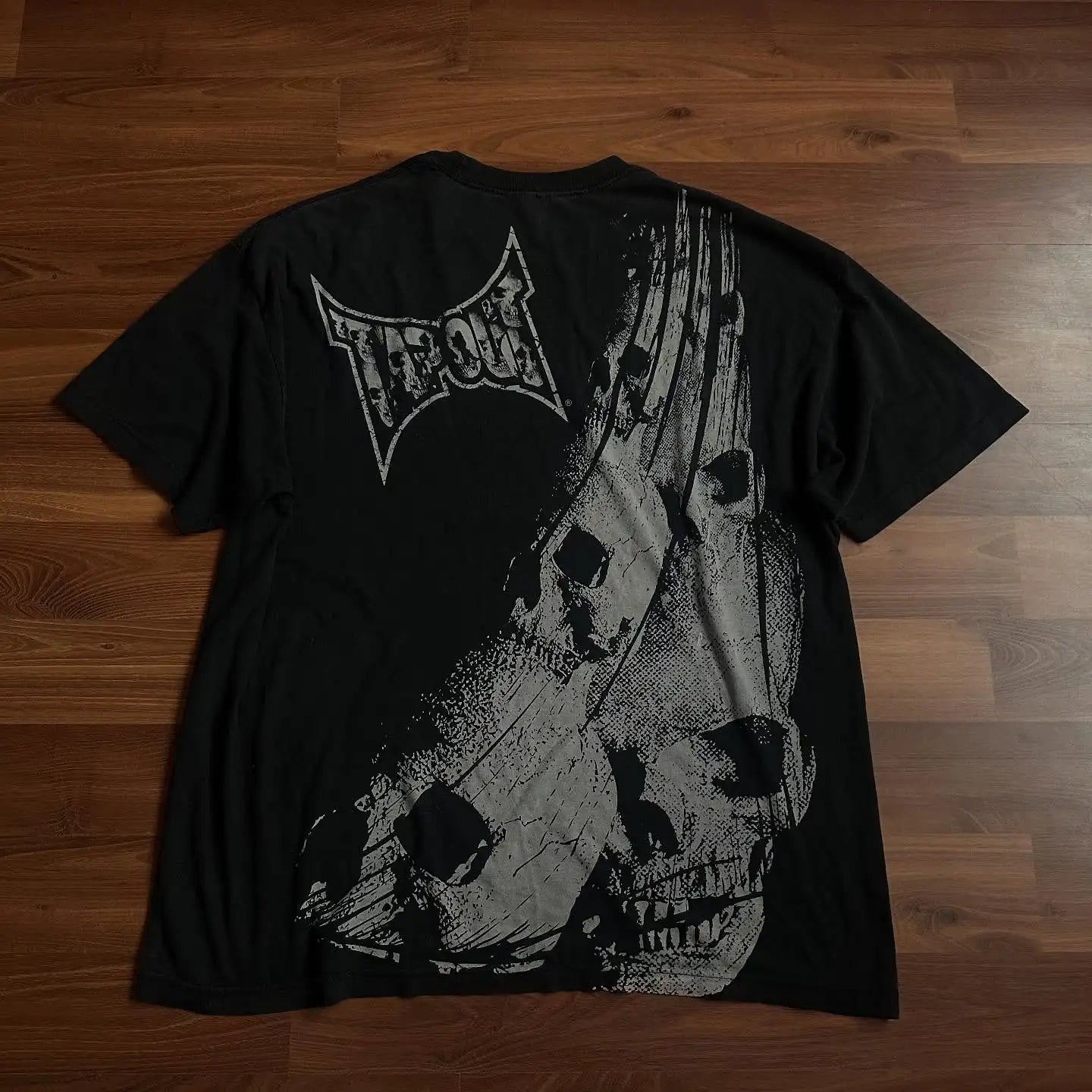 Y2k Tapout American Hip hop Skull Oversized T-shirt men Street Harajuku Retro Letter Print Top couple Casual Graphic t shirts