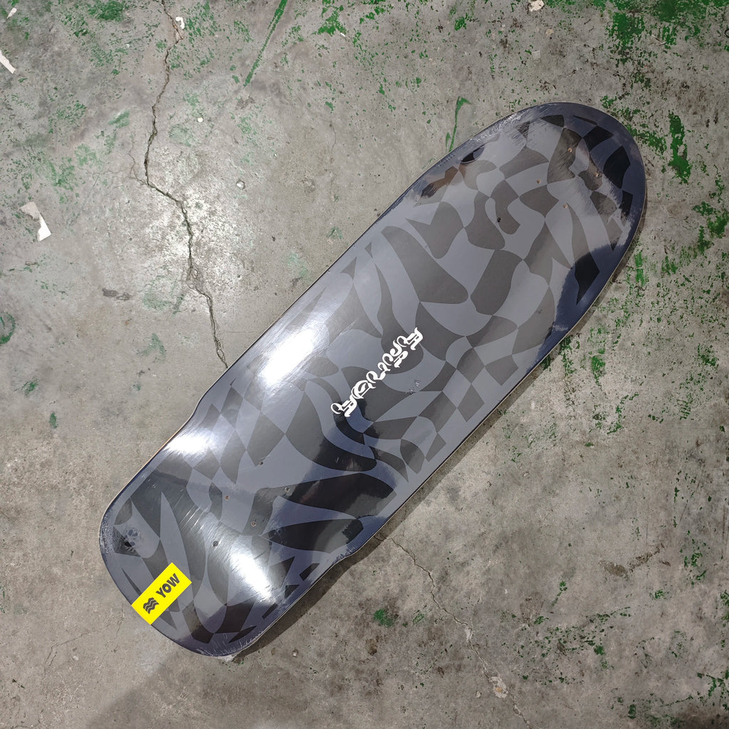 Whole kit YOW land surf skateboard black grids model 32inch has double curvy sides pro good quality
