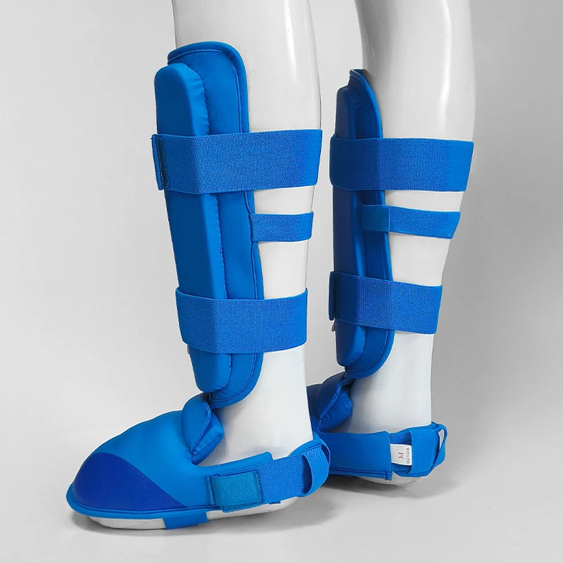 Karate Sparring Gear Set Leg Hand Protector karate Shin Guard Palm Boxing Gloves Sock Shoes MMA Training Adult Child
