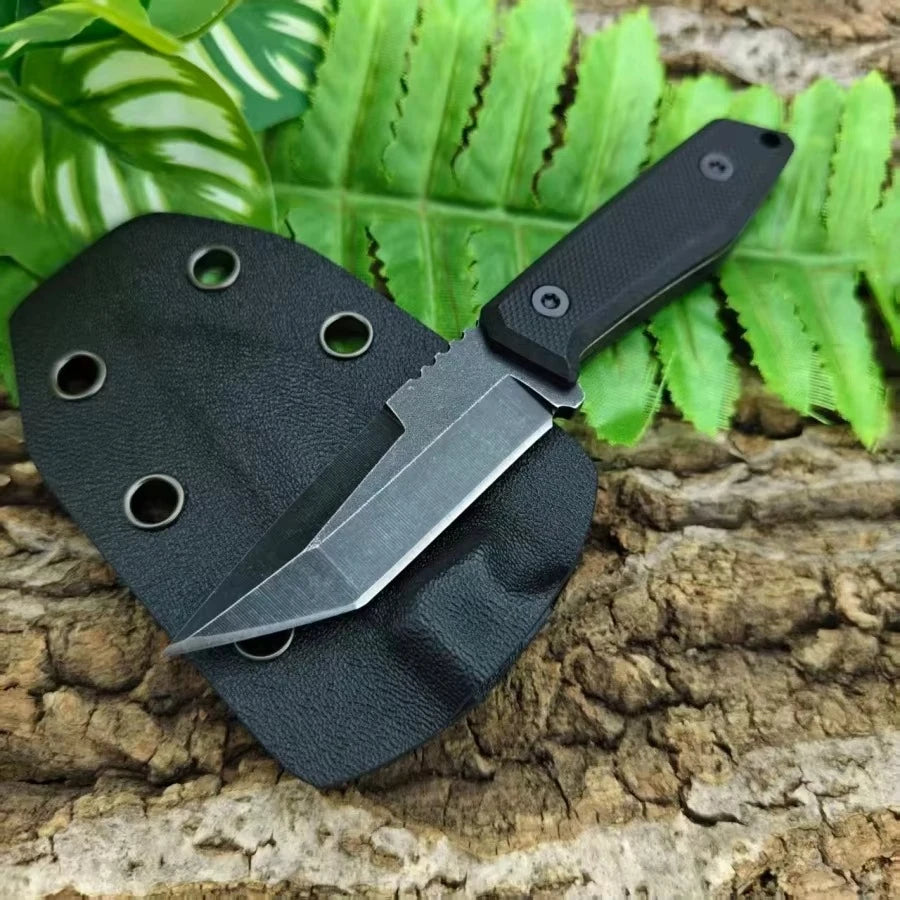 DAR03 Mini Pocket Necklace Knife 5Cr13Mov Blade Nylon Fiber Handle Outdoor Camping Portable Fishing Straight Knives with Sheath
