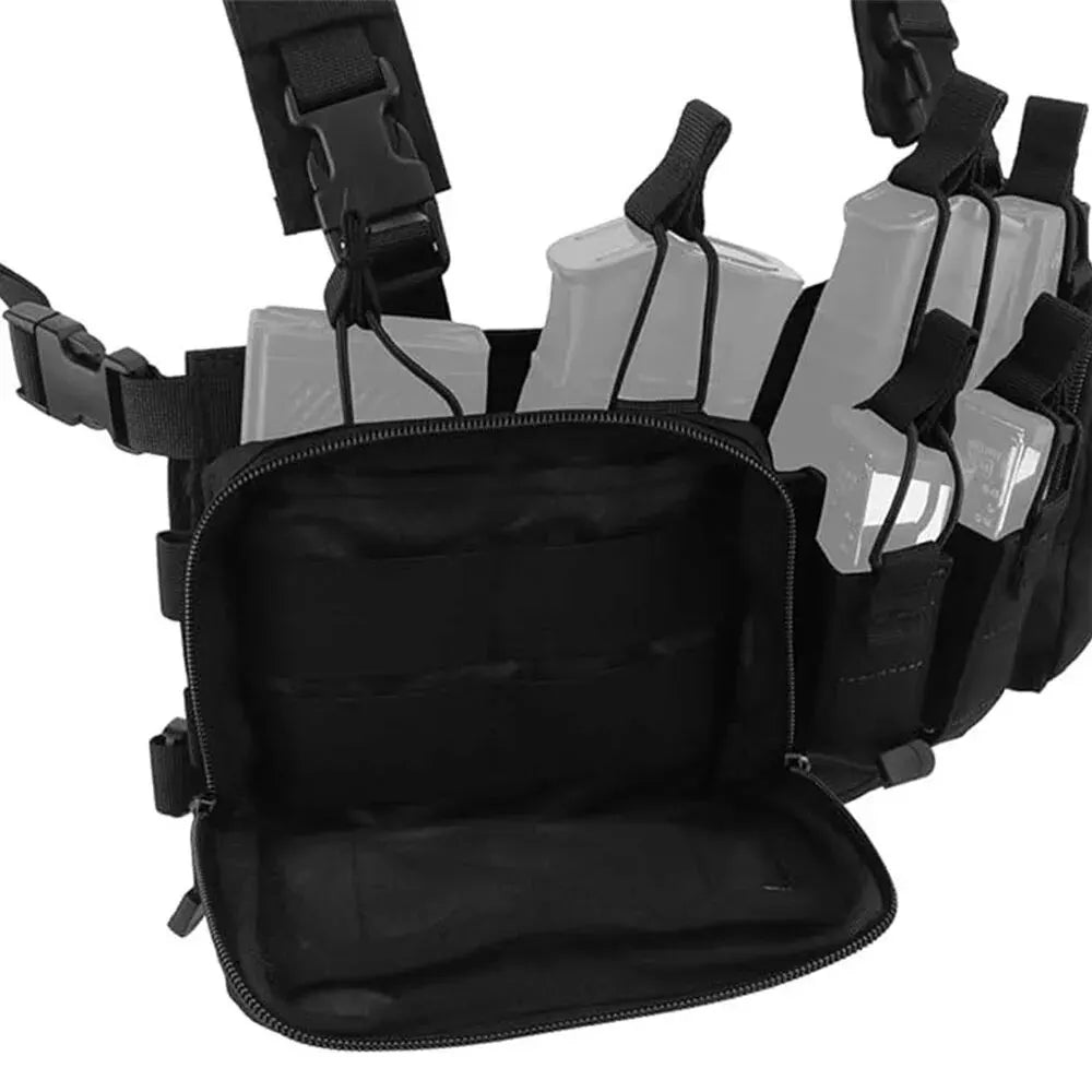 Tactical Vest CS Match Wargame Military Gear Pack Outdoor Camping Nylon Chest Rig Vest Fit Airsoft Hunting Apparel Accessories