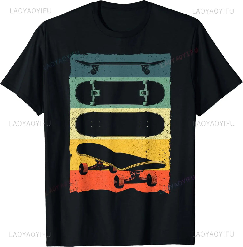 Cool Skateboard Art for Men Women Skateboarding Skateboarder T-Shirt Graphic T Shirts Funny Shirt Camisas Streetwear