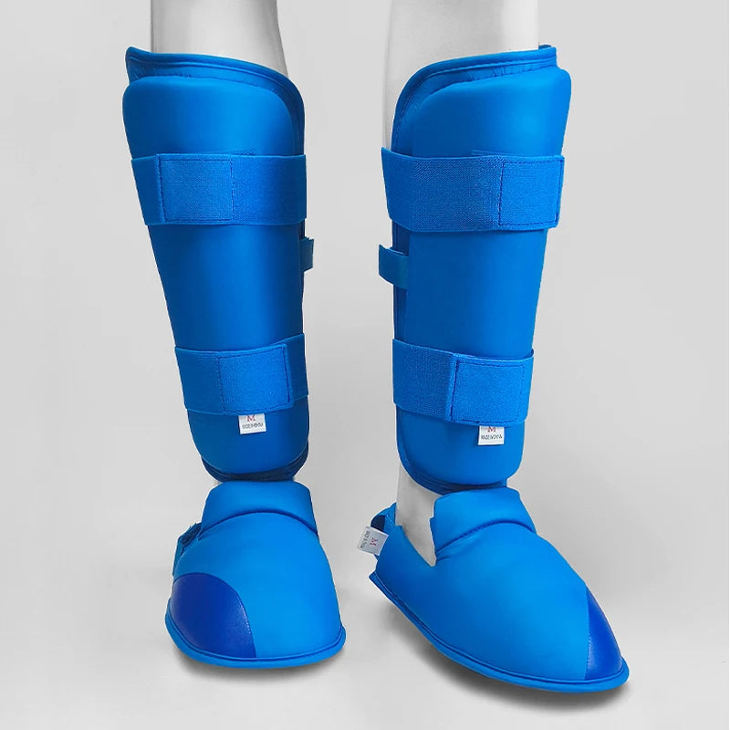Karate Sparring Gear Set Leg Hand Protector karate Shin Guard Palm Boxing Gloves Sock Shoes MMA Training Adult Child