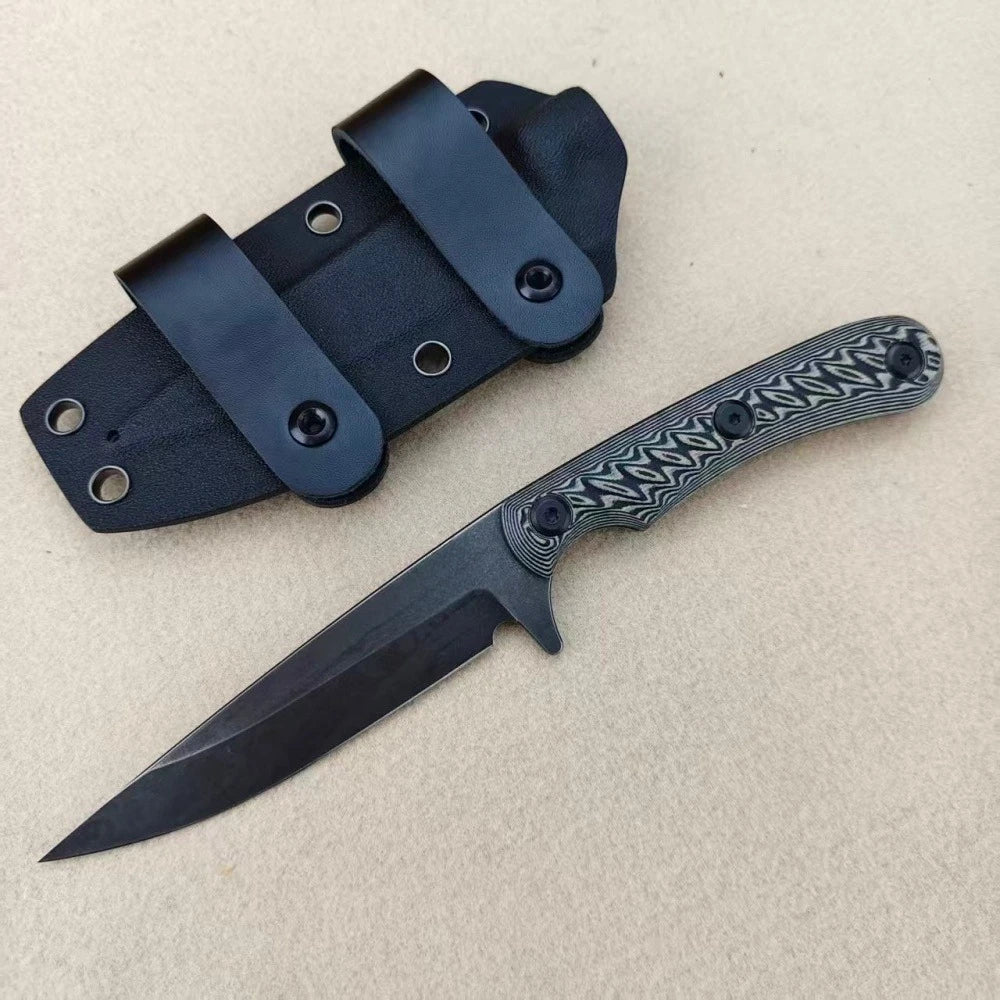 Ergonomic Design Festival Preferred Gift Outdoor Portable Handmade Straight Knife with Sheath Lightweight Camping Cooking Knives