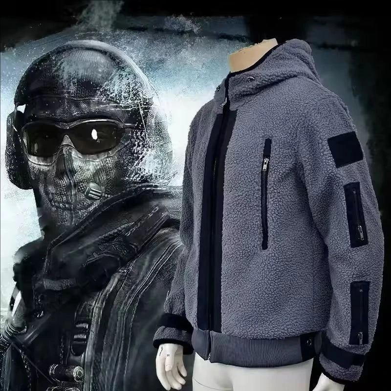 Call of Duty 6 Cosplay Costume Jacket Tf141 Team Uniform Ghost Combat Suit Clothes Ghost Mask Hoodie Coat Outfit For Men Women