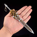 22cm God of War Blade of Olympus Weapon Kratos Zeus Anime Game Metal Weapon Model Katana Samurai Sword Keychains Crafts Gift Toy