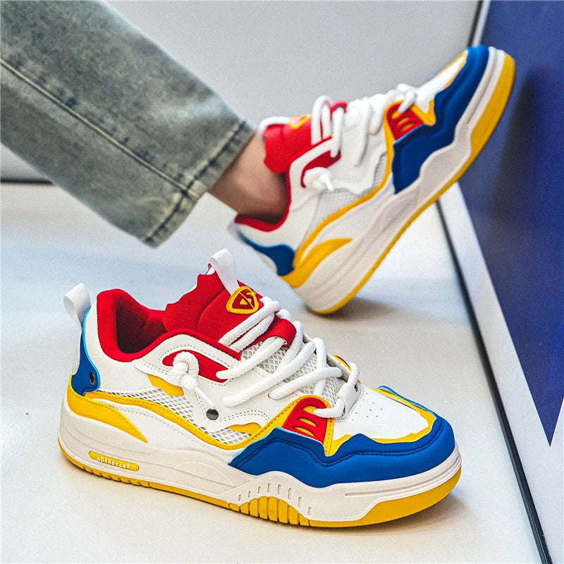 Trendy Skateboard Sneakers Men Original Skate Shoes Fashion Colorful Designer Sneakers Hip Hop Platform Men's Skateboard Shoes