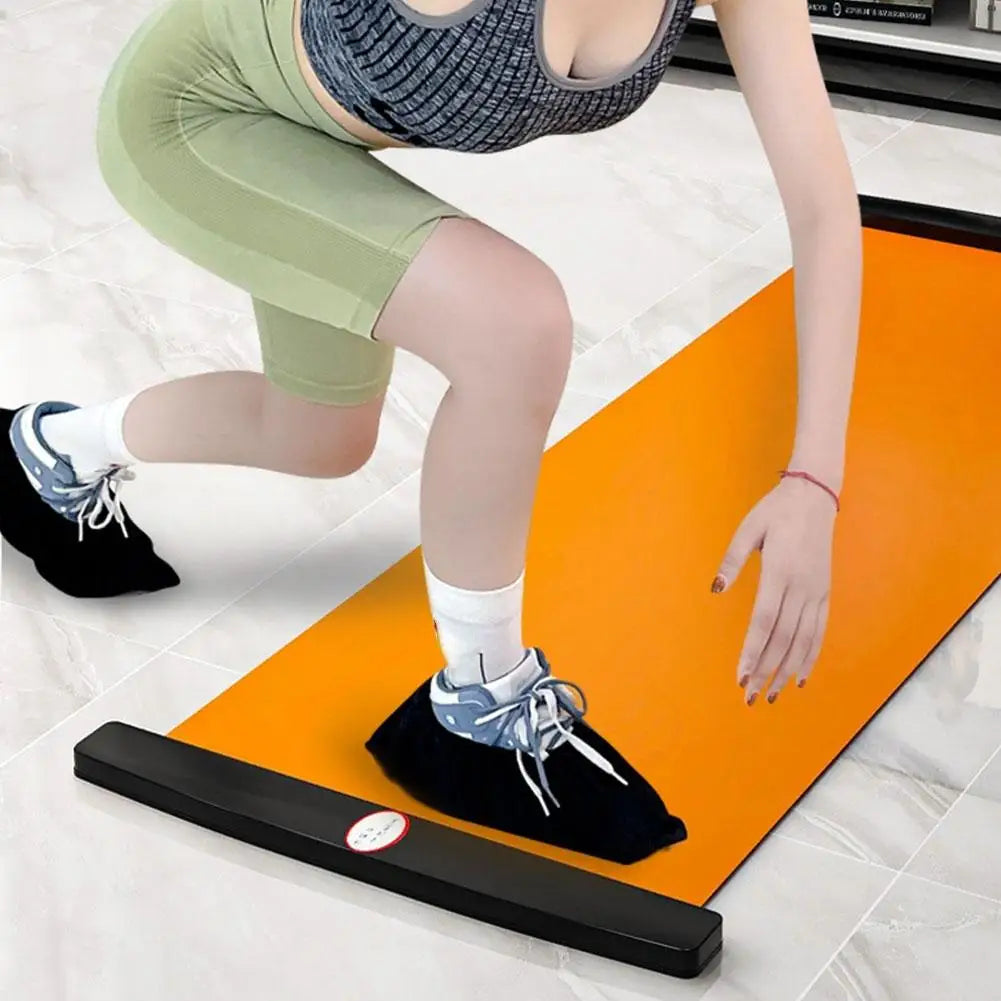 Professional Skating Slide Board for Speed Skating Training Home Skiing Simulator Fitness Gliding Mat for Core Leg Exercise
