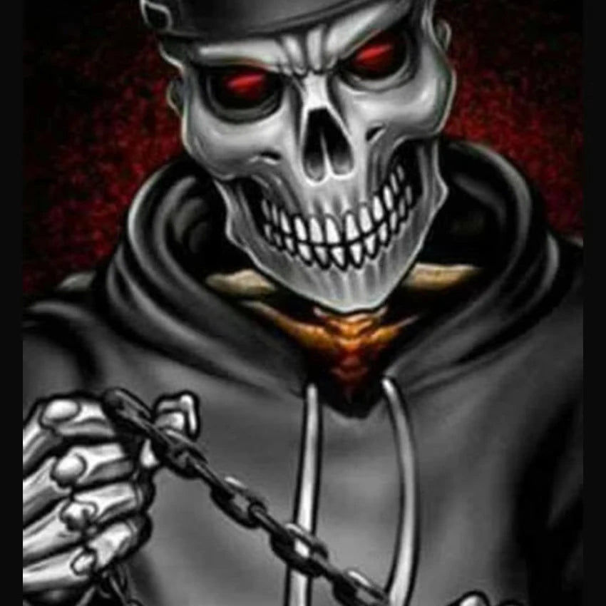 Skull Colorful Dark Pattern Electric Scooter Anti-slip Sticker Sandpaper Skateboard Grip Tape Sheet 60*30cm