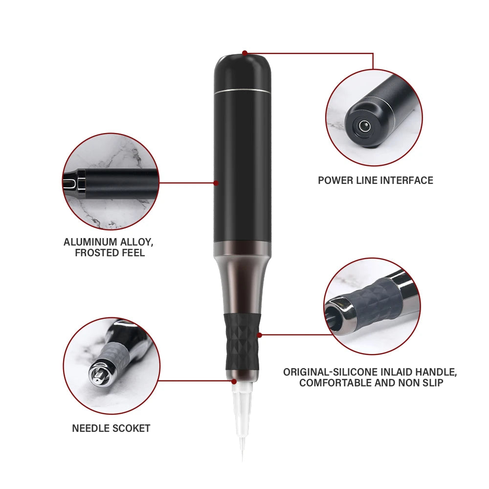 Tattoo Machine Kit PMU Tattoo Machine Rotary Pen Set Tattoo Permanent Makeup Machine with Tattoo Needles Pigment Ink Set