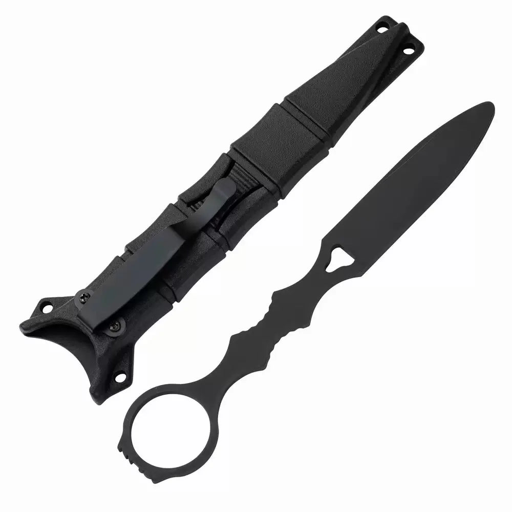 2026 model outdoor unsharpened small straight knife, easy to carry EDC440 blade training knife, training sheath